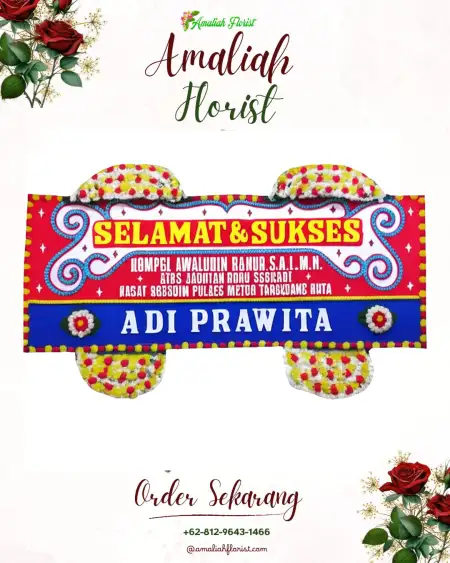 Papan Bunga Ucapan Selamat Cendana